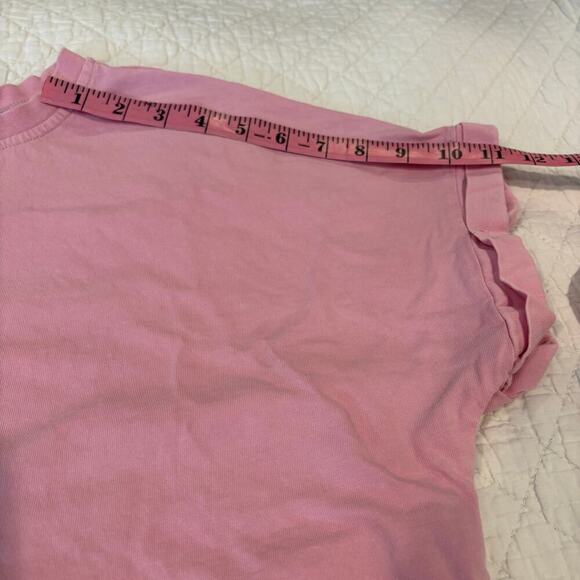 FOREVER 21 Cropped TShirt SzL Pink Basic Retro Girl Power Urban Barbie Feminine - Picture 8 of 8